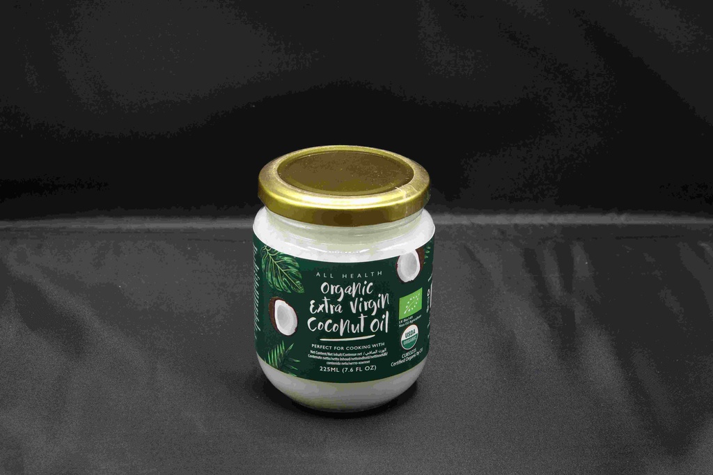 Organic extra virgin coconut oil 225ml زيت جوز الهند الممتاز